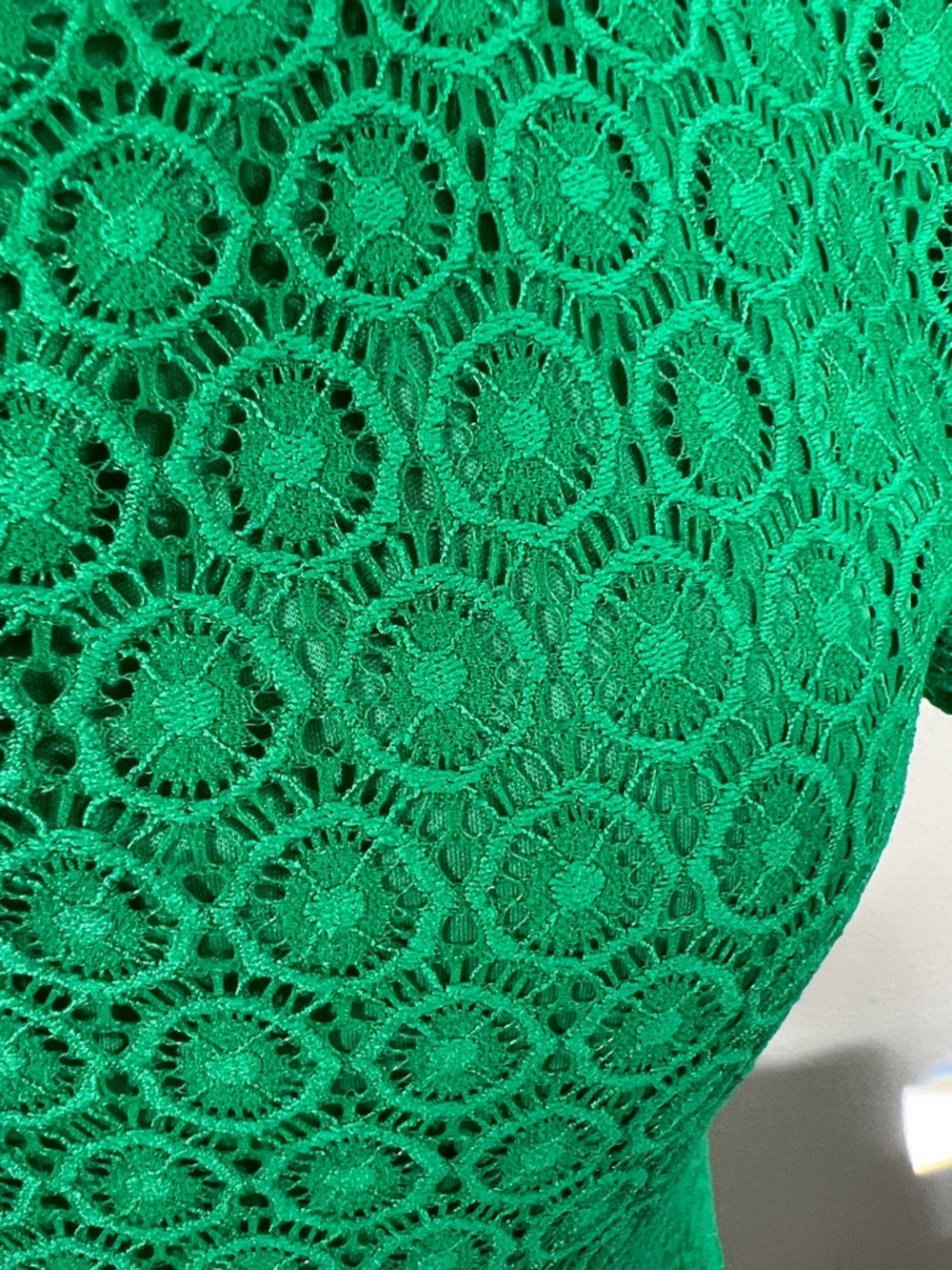Isaac Mizrahi Emerald Green Lace Shift Dress - Picture 2 of 6